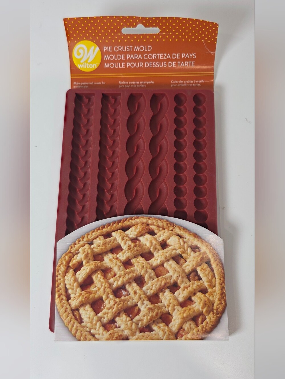 🎃 Wilton Silicone Pie Crust Mold, 6-Cavity